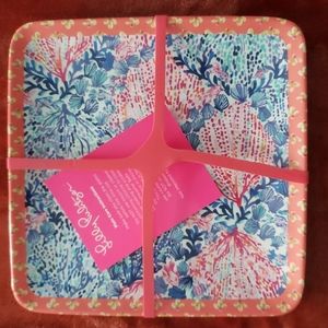 Lilly Pullitzer melamine plates set of 4